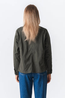 Twill Overshirt - Mørk Oliven