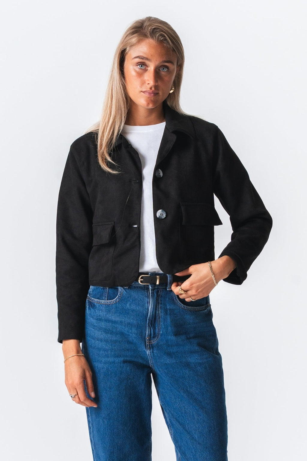 Nelly Kort Jakke - Sort