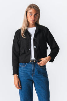 Nelly Kort Jakke - Sort