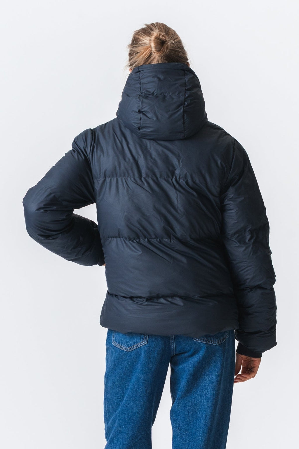 Lexie Coated Jakke - Marineblå