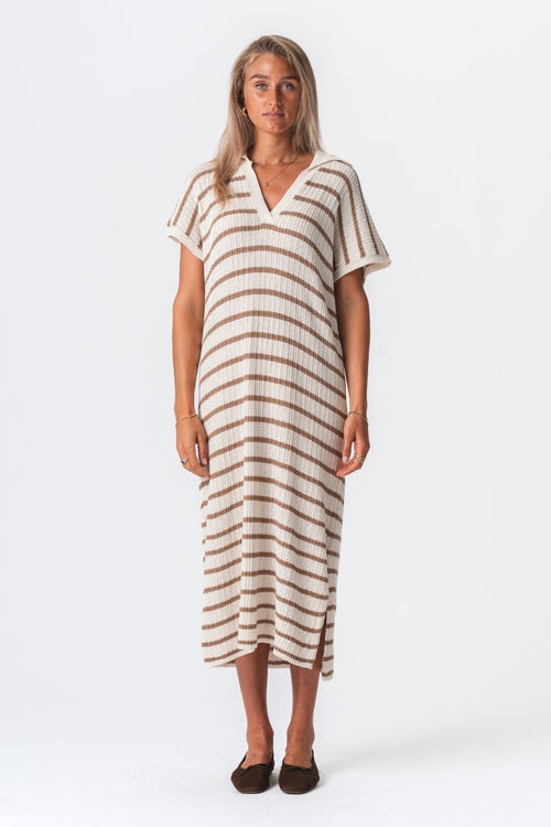 Victoria Kjole - Hvid/Beige