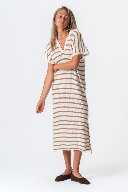 Victoria Kjole - Hvid/Beige