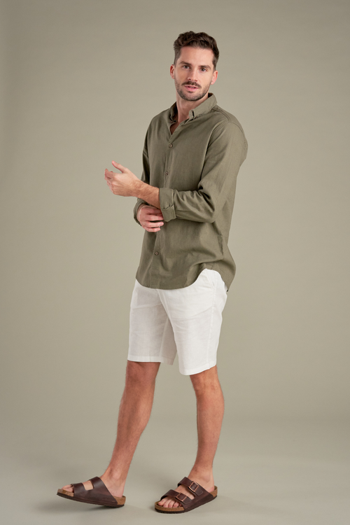 Linen Shorts - Hvid