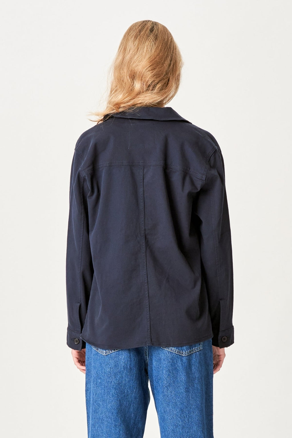 Twill Shacket - Mørkeblå