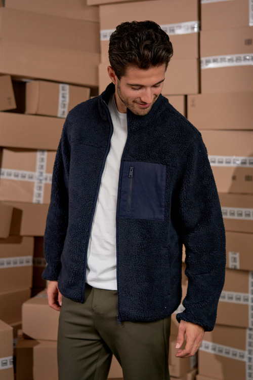 Fleece Jakke - Navy