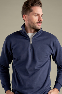Sweatshirt Half Zip - Marineblå