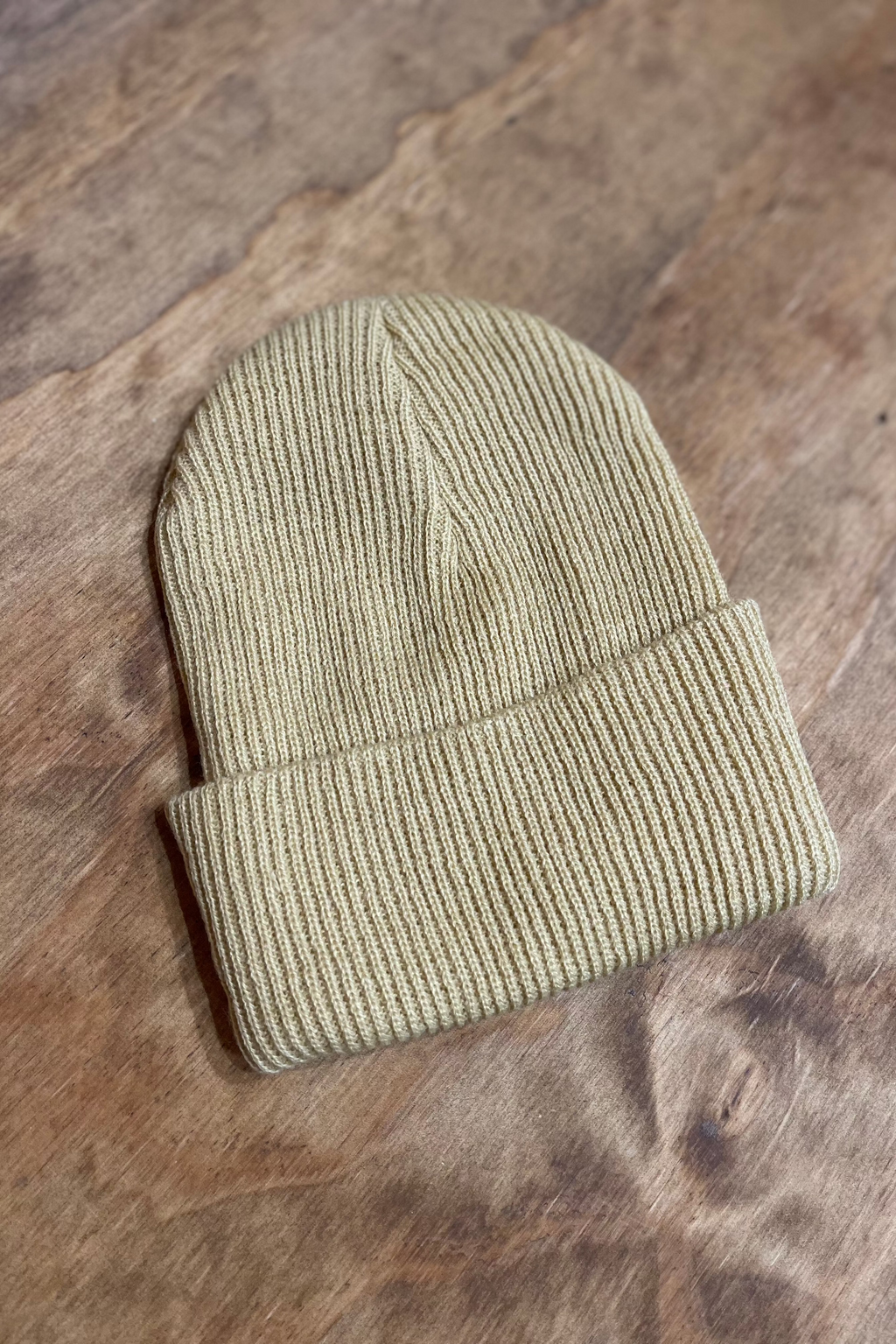 Strikket beanie - Beige