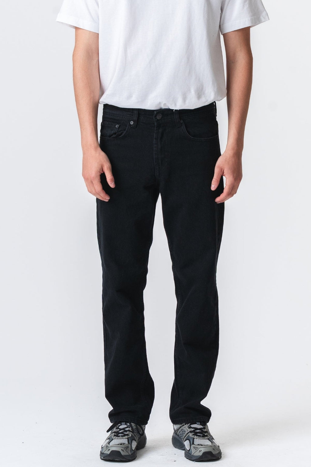 Relaxed Fit Jeans - Ensfarvet Sort
