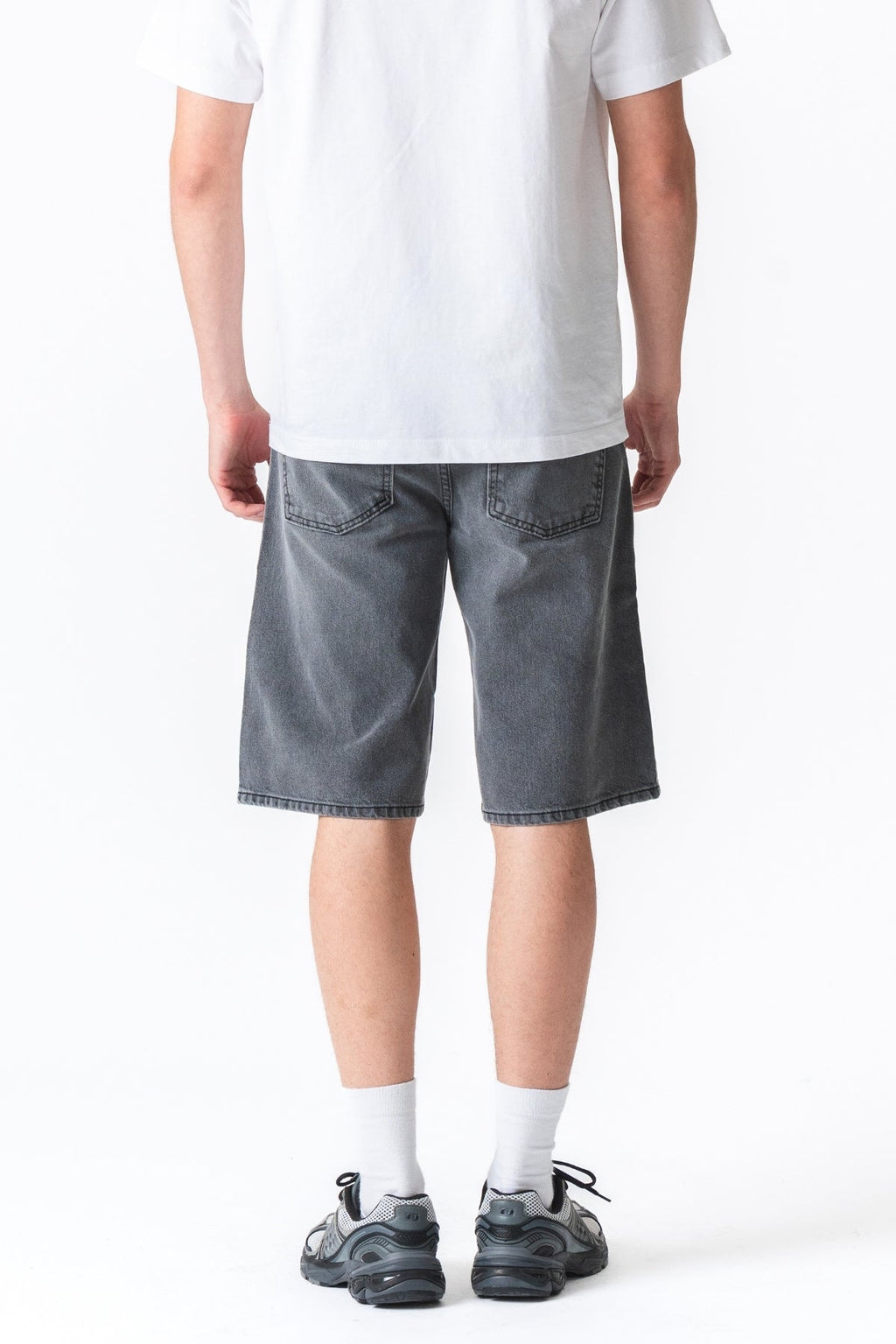 Denim Shorts Loose - Grå