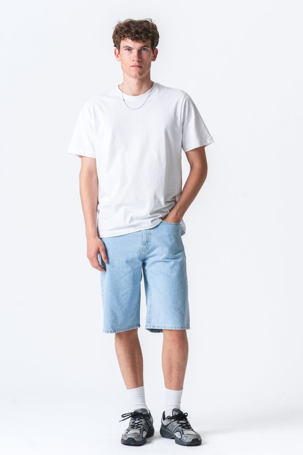 Denim Shorts Loose - Lys Blå