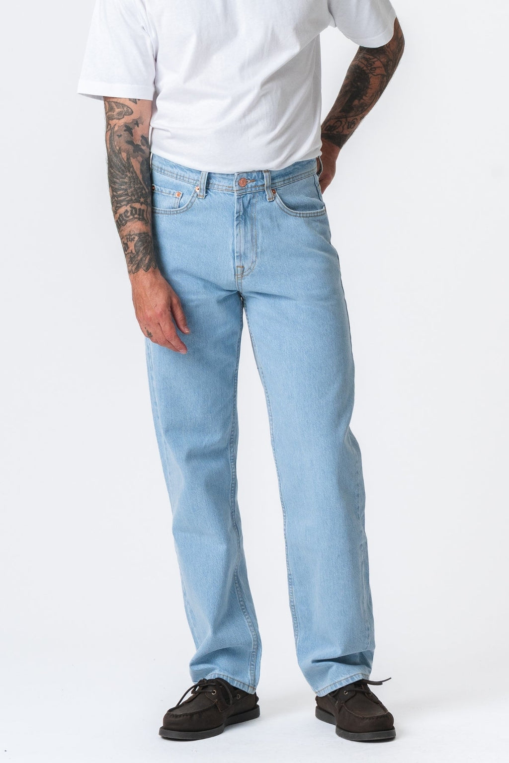 Noah Loose Fit Jeans - Lys Blå Denim