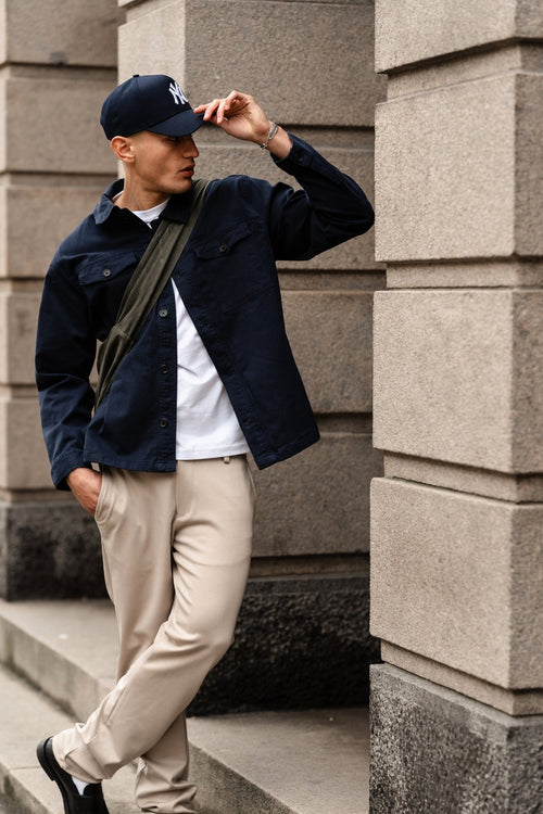 Twill Overshirt - Navy