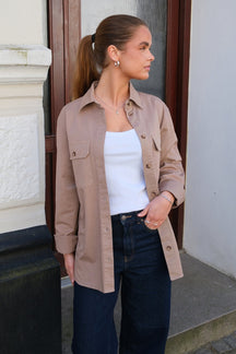 Amber Twill Skjorte - Khaki