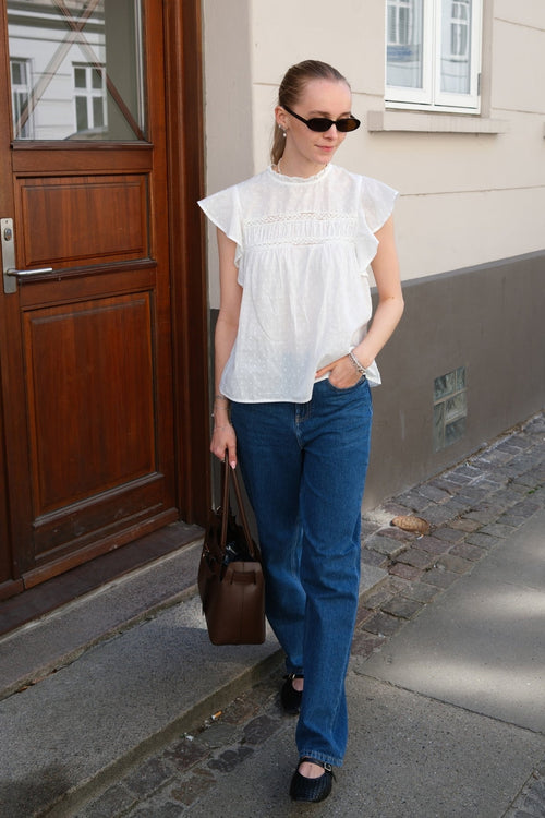 Trine Lace Top - Sne Hvid