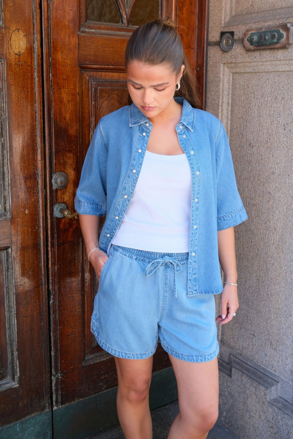 Frame Shorts - Lyseblå Denim