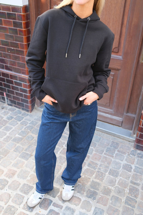 Sweatshirt Hættetrøje - Sort