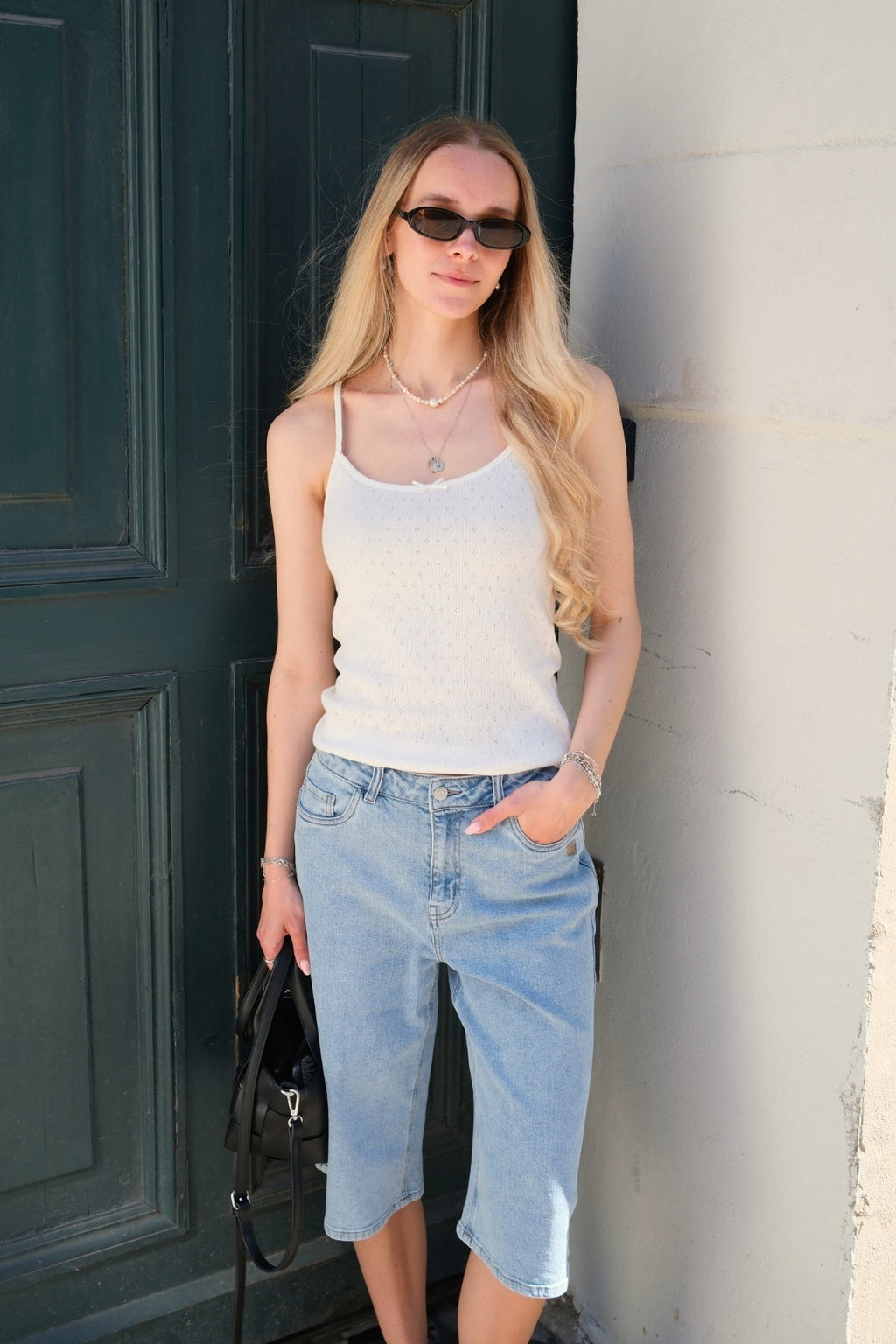 Isa Singlet Top - Sne Hvid
