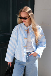 Siri Quiltet Jakke - Chambray Blue