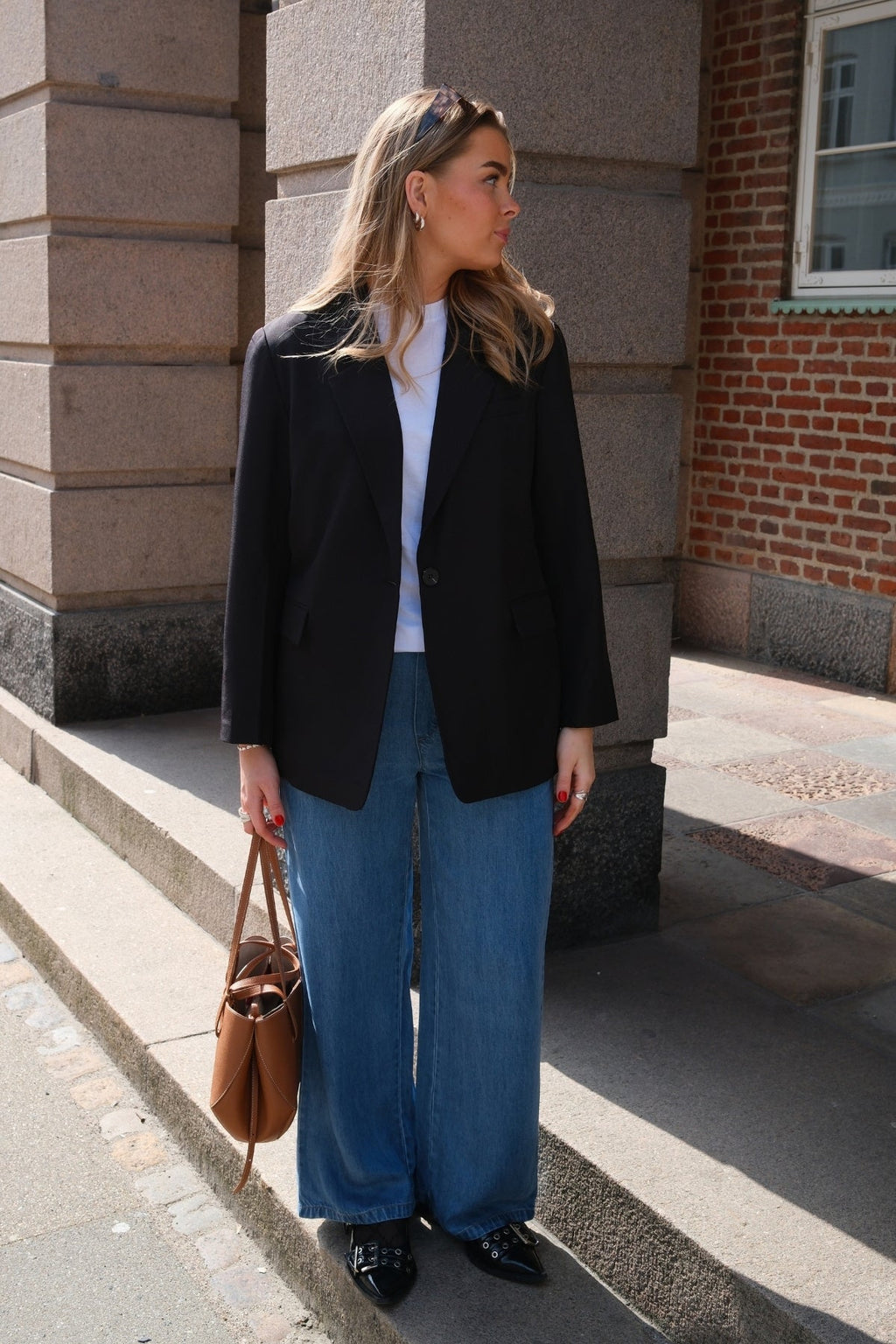 Frame Lisa Wide Pants - Lyseblå Denim