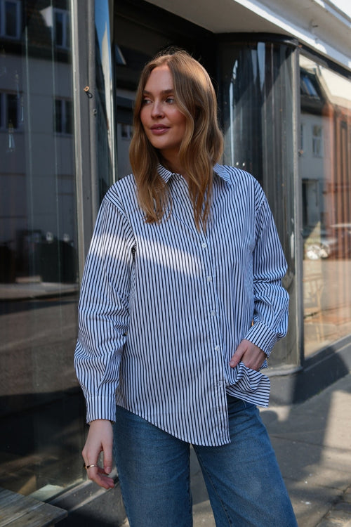 Tutta LO L/S Skjorte - Sort/Hvid