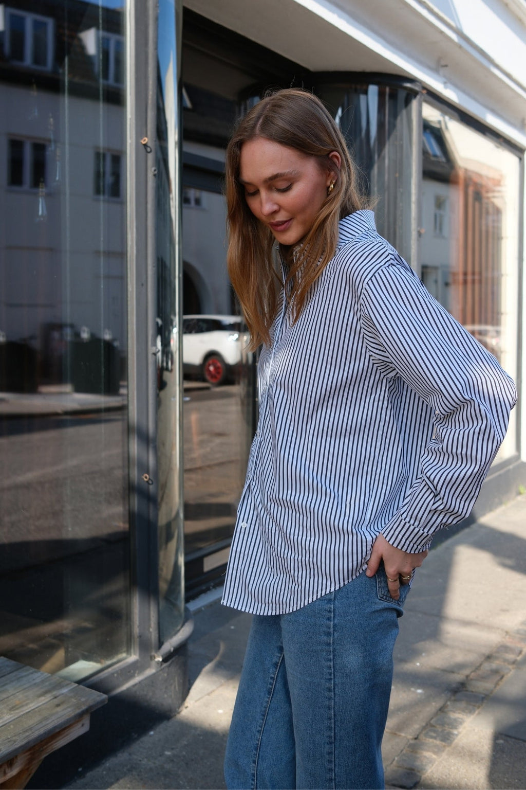 Tutta LO L/S Skjorte - Sort/Hvid