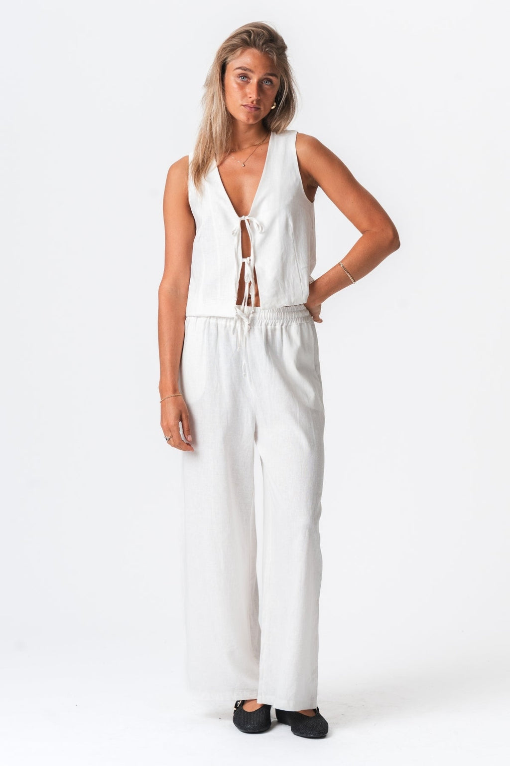 Linned Vest - Off White