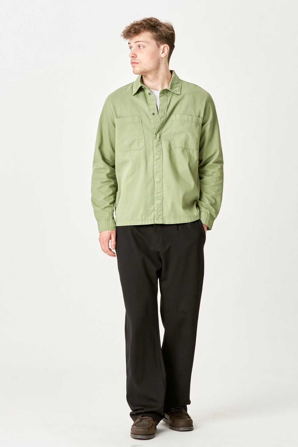 Alex Skjorte Regular Fit - Lys Oliven