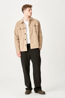 Twill Overshirt - Dark Sand
