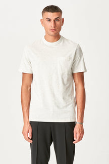 T-shirt med Lomme - Off-white