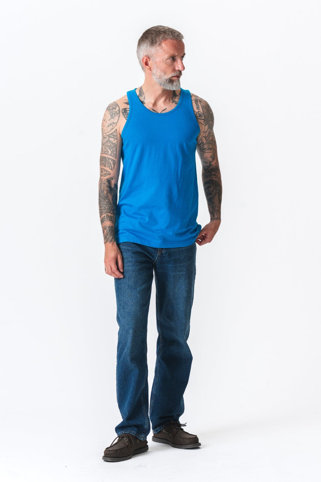 Basic Tanktop - Petroleums blå