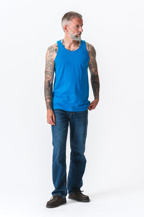 Basic Tanktop - Petroleums blå