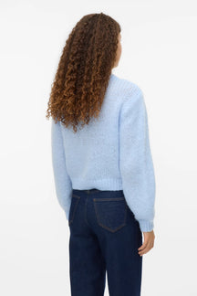 Wilo O-Neck Cardigan - Cashmere Blå