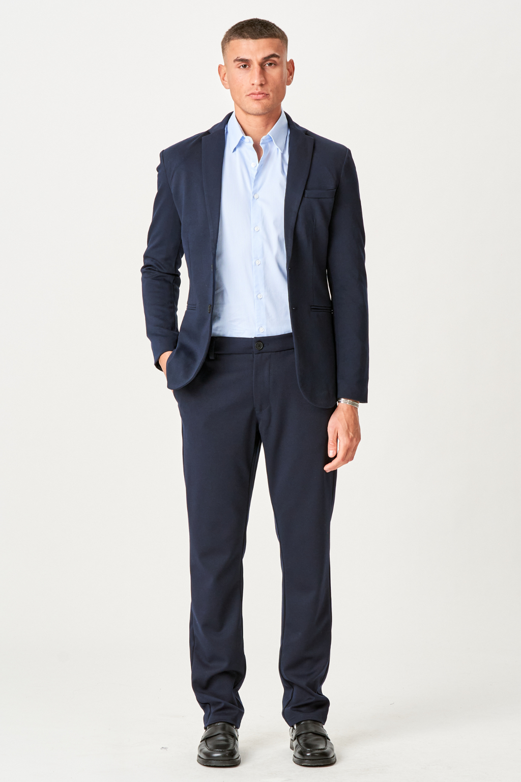 Basic Tight T-shirt - Navy