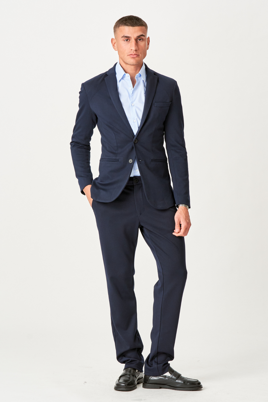 Basic Tight T-shirt - Navy