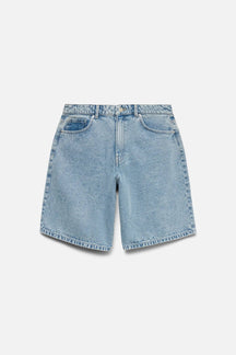 Kath Lange Denim Shorts - Lys Blå Denim