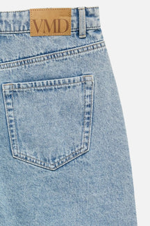 Kath Lange Denim Shorts - Lys Blå Denim