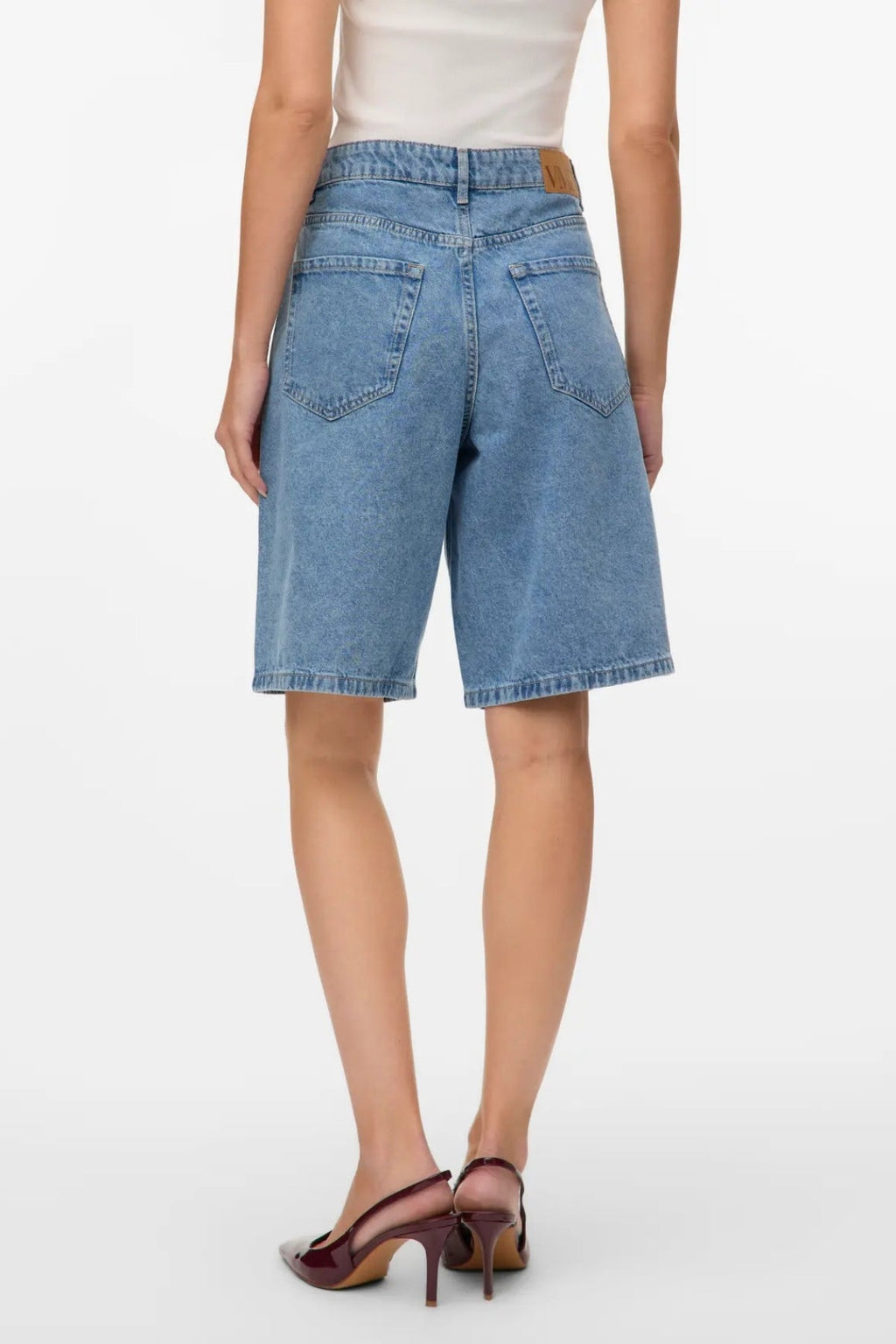 Kath Lange Denim Shorts - Lys Blå Denim
