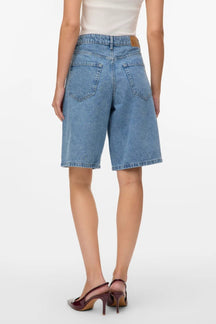Kath Lange Denim Shorts - Lys Blå Denim