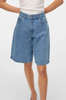 Kath Lange Denim Shorts - Lys Blå Denim
