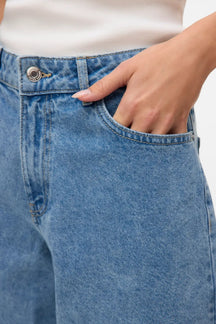 Kath Lange Denim Shorts - Lys Blå Denim
