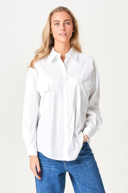 Clara Oversized Skjorte - Hvid