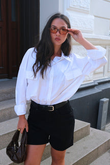 Clara Oversized Skjorte - Hvid