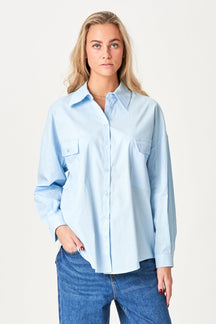 Clara Oversized Skjorte - Lys Blå