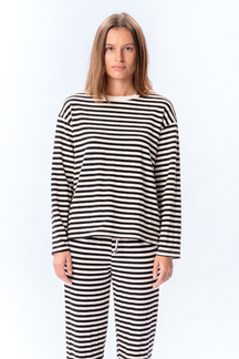 Stripped Pants - Sort
