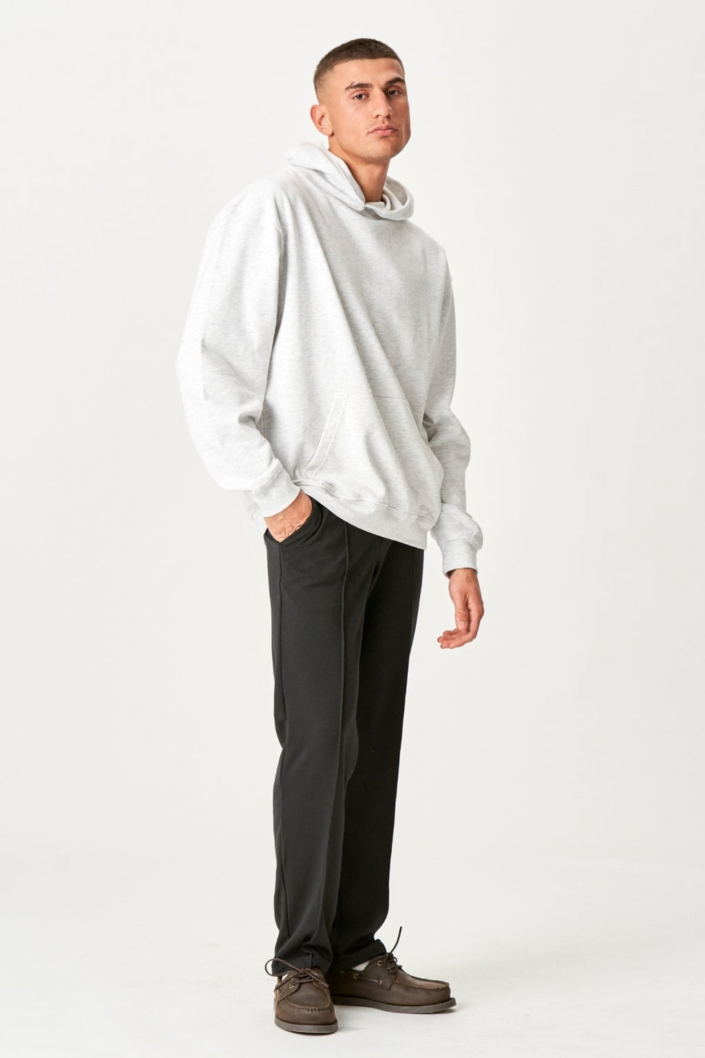 Hoodie uden snor - Ash Grey