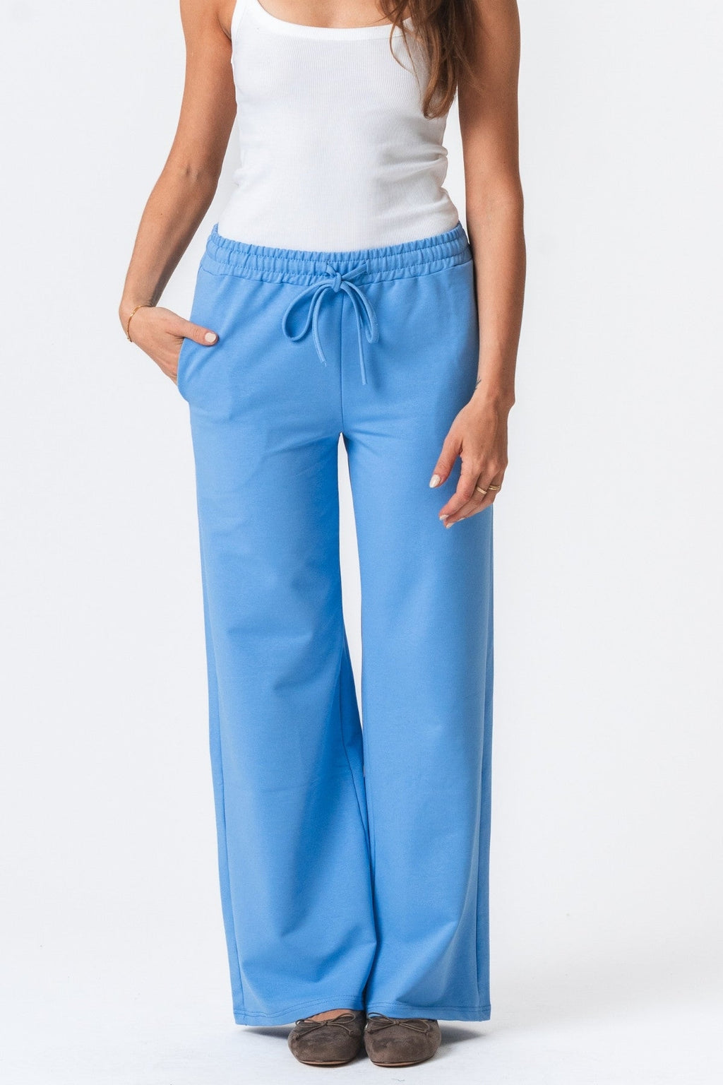 Sweatpants Wide - Lys Blå