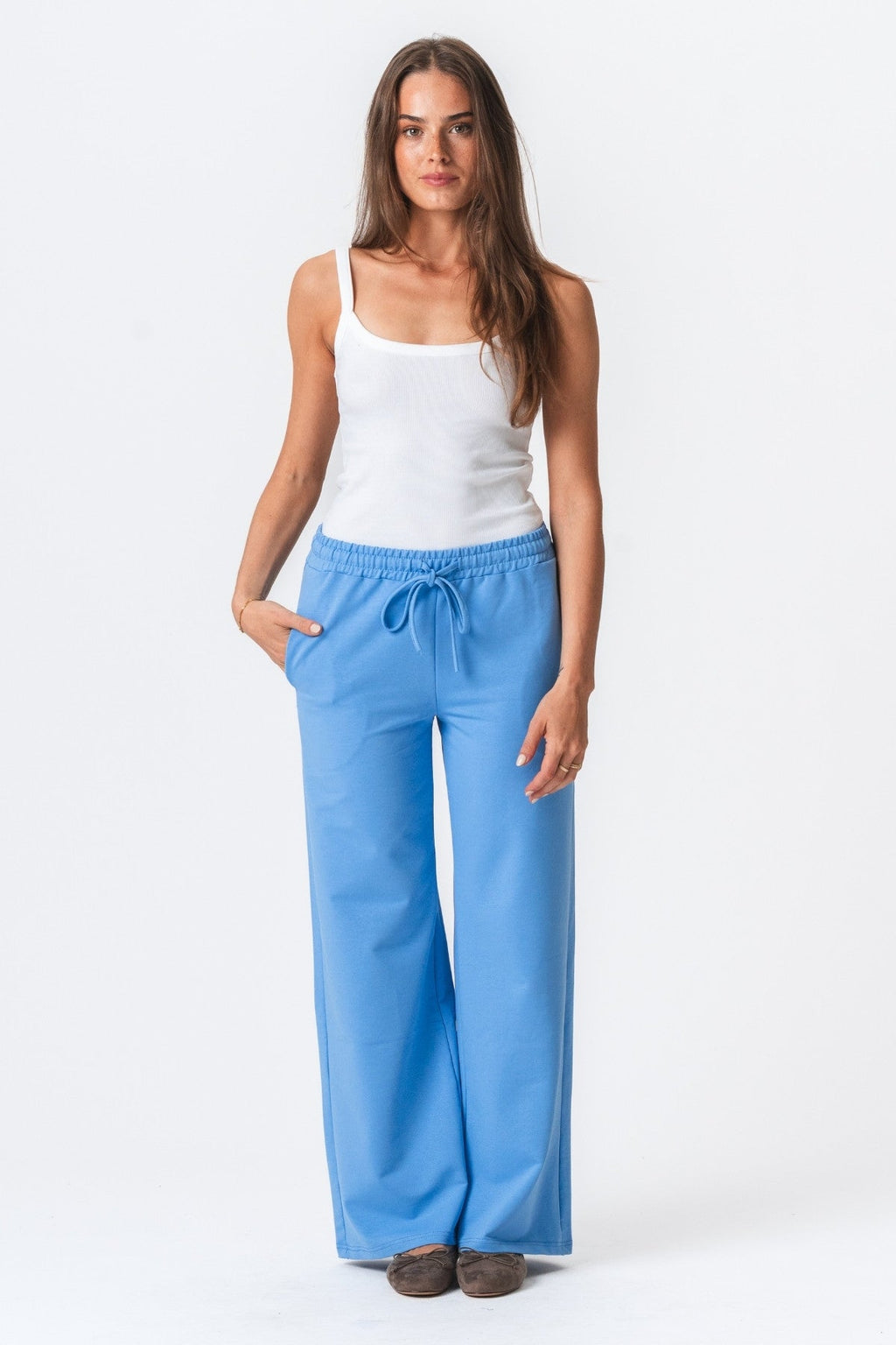 Sweatpants Wide - Lys Blå