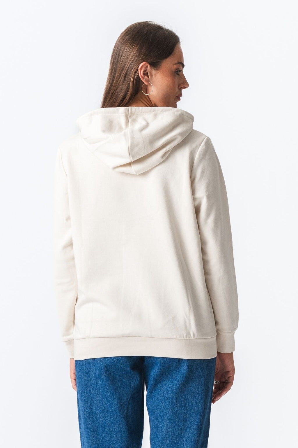 Basic Hoodie Sweat - Lys Beige