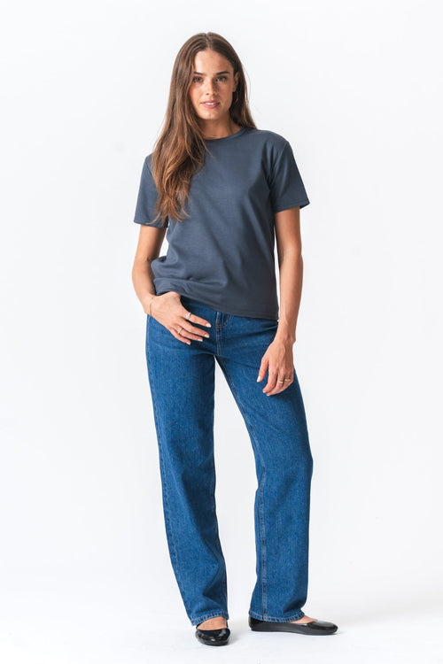 Leah Løs T-shirt - Grå