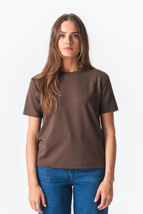 Leah Løs T-shirt - Brun